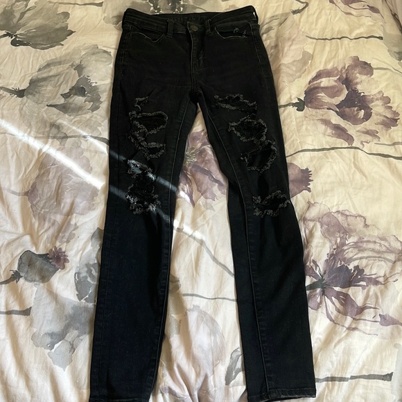 American Eagle Black Jegging - Picture 1 of 3